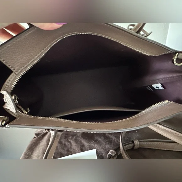 Kate Spade Brown Structured Tote with Double Handles - Picture 4 of 5